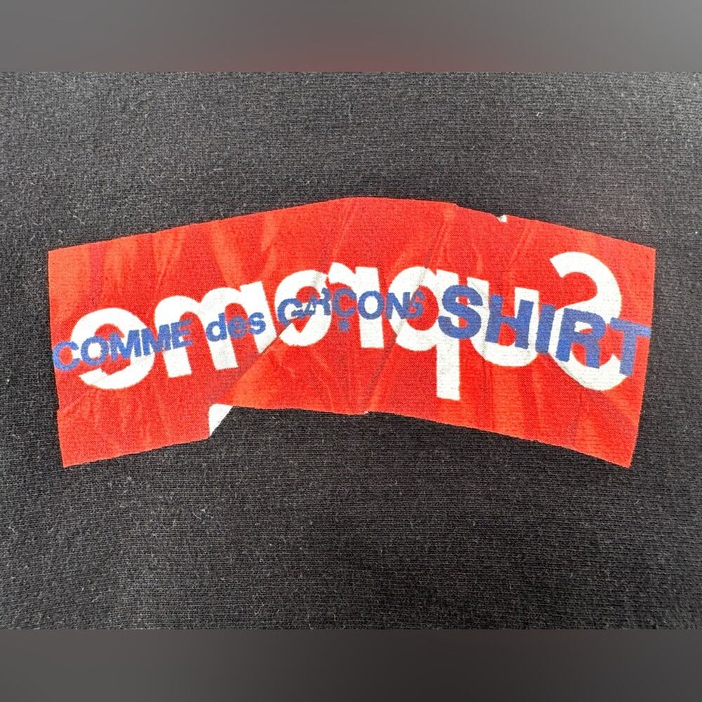 Supreme x Commes De Garçon box hoodie, Men’s medium/ W Large, heavyweight cotton - Picture 3 of 8